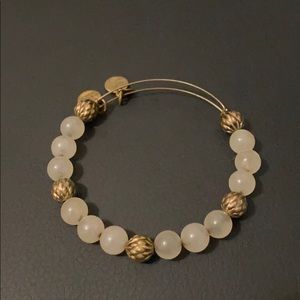 Alex and Ani Clear and Gold Bead Bracelet